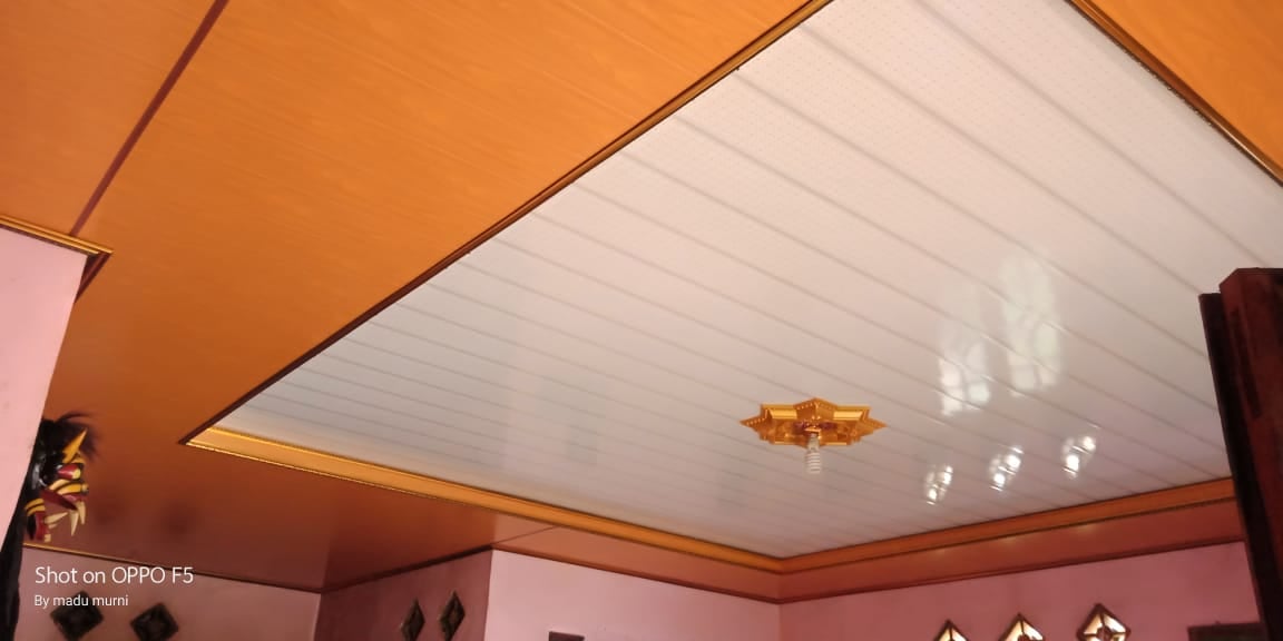hasil pasang plafon pvc minimalis jogja